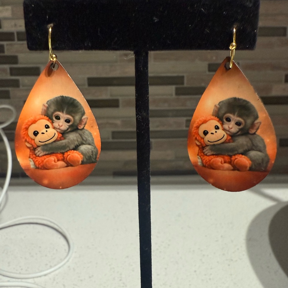Punch Cute Viral Monkey Earrings